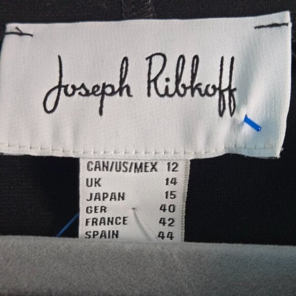 Joseph Ribkoff NWT Black Sparkle Rhinestone Hooded Tunic Quiet Luxury Size 12 - Picture 12 of 16